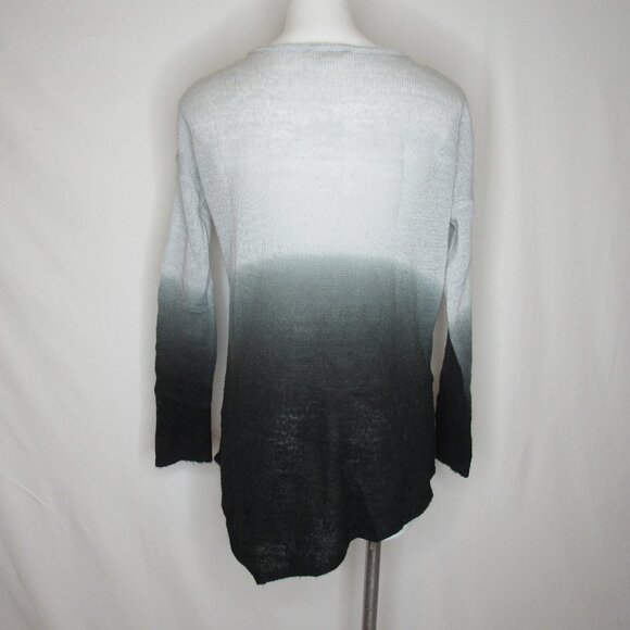 Two by Vince Camuto Blue Black Ombre Asymmetrical Sweater Women's M Medium - Picture 3 of 8